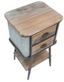 Noptiera cu 2 sertare Bronxs, Mauro Ferretti, 43.5x36.5x72.5 cm, fier, negru/gri
