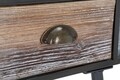 Noptiera cu 2 sertare Bronxs, Mauro Ferretti, 43.5x36.5x72.5 cm, fier, negru/gri