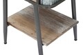 Noptiera cu 2 sertare Bronxs, Mauro Ferretti, 43.5x36.5x72.5 cm, fier, negru/gri