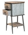 Noptiera cu 2 sertare Bronxs, Mauro Ferretti, 43.5x36.5x72.5 cm, fier, negru/gri