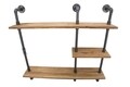 Raft de perete Manhattan, Mauro Ferretti, 100x23x98 cm, lemn de brad, gri inchis