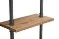 Raft de perete Manhattan, Mauro Ferretti, 100x23x98 cm, lemn de brad, gri inchis