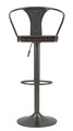 Scaun de bar Detroit, Mauro Ferretti, 51x48x86/108 cm, fier, maro