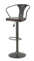 Scaun de bar Detroit, Mauro Ferretti, 51x48x86/108 cm, fier, maro
