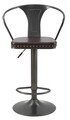 Scaun de bar Detroit, Mauro Ferretti, 51x48x86/108 cm, fier, maro