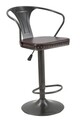 Scaun de bar Detroit, Mauro Ferretti, 51x48x86/108 cm, fier, maro