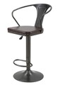 Scaun de bar Detroit, Mauro Ferretti, 51x48x86/108 cm, fier, maro