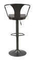 Scaun de bar Detroit, Mauro Ferretti, 51x48x86/108 cm, fier, maro