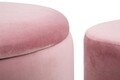 Set 2 taburete cu spatiu pentru depozitare Couple, Mauro Ferretti, catifea, roz