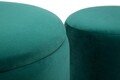 Set 2 taburete cu spatiu pentru depozitare Couple, Mauro Ferretti, catifea, verde inchis