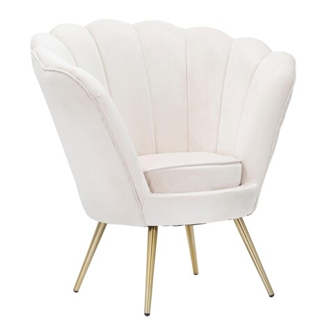 Fotoliu Vienna, Mauro Ferretti, 85x76x88 cm, catifea, crem