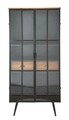 Bufet cu suport sticle de vin School Wine, Mauro Ferretti, 81x42x162.5 cm, fier, negru/maro