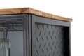 Bufet cu suport sticle de vin School Wine, Mauro Ferretti, 81x42x162.5 cm, fier, negru/maro