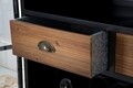 Bufet cu suport sticle de vin School Wine, Mauro Ferretti, 81x42x162.5 cm, fier, negru/maro