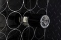 Bufet cu suport sticle de vin School Wine, Mauro Ferretti, 81x42x162.5 cm, fier, negru/maro