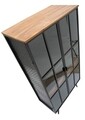 Bufet cu suport sticle de vin School Wine, Mauro Ferretti, 81x42x162.5 cm, fier, negru/maro