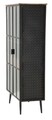 Bufet cu suport sticle de vin School Wine, Mauro Ferretti, 81x42x162.5 cm, fier, negru/maro