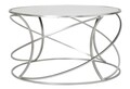 Masuta de cafea Saturn, Mauro Ferretti, Ø 80x45 cm, fier, argintiu