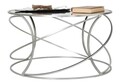 Masuta de cafea Saturn, Mauro Ferretti, Ø 80x45 cm, fier, argintiu