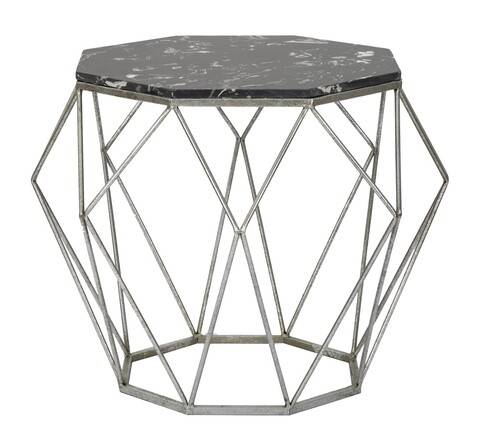 Masuta Diamond Marble, Mauro Ferretti, Ø 68x52 cm, fier, auriu