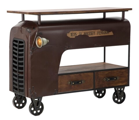 Consola Old Style, Mauro Ferretti, 111x60x89 cm, lemn de brad, maro
