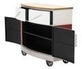 Bufet inferior Van, Mauro Ferretti, 90x42x81 cm, lemn de brad, rosu/alb