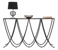 Consola Dark, Mauro Ferretti, 140x40x80 cm, fier, negru