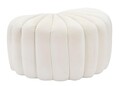 Taburet Shell, Mauro Ferretti, 80x54x42 cm, lemn de pin, crem
