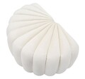 Taburet Shell, Mauro Ferretti, 80x54x42 cm, lemn de pin, crem