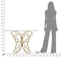 Consola Butterfly, Mauro Ferretti, 110x40x76 cm, fier, auriu