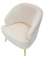 Fotoliu Loxy, Mauro Ferretti, 68x72x80 cm, catifea, crem