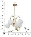Lustra Glamy, Mauro Ferretti, 6 x E14, 20W, Ø 54x85 cm, fier