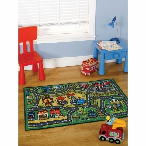Covor Matrix Kiddy Happy Town Multi 100X190 cm