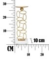 Suport pentru lumanare Bubbles, Mauro Ferretti, Ø 10x27 cm, fier, auriu