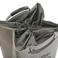 Cos de rufe cu manere Versa, 30x36x55 cm, poliester, gri