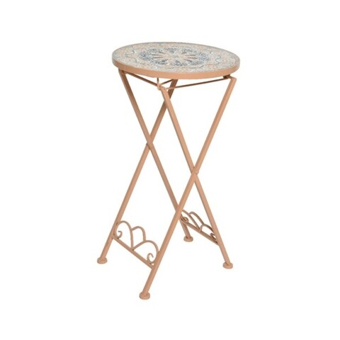 Masuta laterala pentru gradina Nola, Decoris, 36x36x67 cm, fier