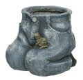 Jeans kneeled Virágtartó, Decoris, 24x20x21.4 cm, poligyanta, szürke