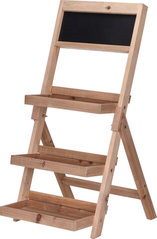 Rustic Virágcserép tartó, 39x17x76 cm, fa, természetes