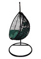 Leagan/balansoar gradina Linea, Heinner, 115x68x108/195 cm, negru/verde