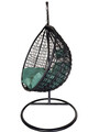 Leagan/balansoar gradina Linea, Heinner, 115x68x108/195 cm, negru/verde