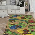Covor Playcarpet Farm, Decorino, 90x200 cm, 100% poliamida, multicolor