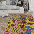 Covor Playcarpet Girl, Decorino, 90x200 cm, 100% poliamida, multicolor