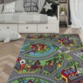 Covor Playcarpet Street, Decorino, 90x200 cm, 100% poliamida, multicolor