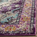 Covor Mila, Safavieh, 122x170 cm, polipropilena, mov/albastru