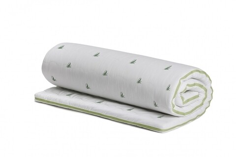 Topper saltea Memory Eucalyptus, Green Future, 90x200 cm, H 5 cm