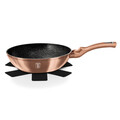 Wok Berlinger Haus serpenyő, 28 cm, kovácsolt alumínium és márvány, Rose Gold