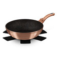 Wok Berlinger Haus serpenyő, 28 cm, kovácsolt alumínium és márvány, Rose Gold