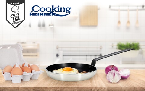 Tigaie profesionala, Cooking by Heinner, 20x4.5 cm, aluminiu presat