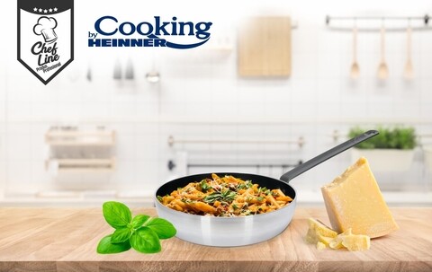 Tigaie profesionala Wok, Cooking by Heinner, 30x8 cm, aluminiu presat