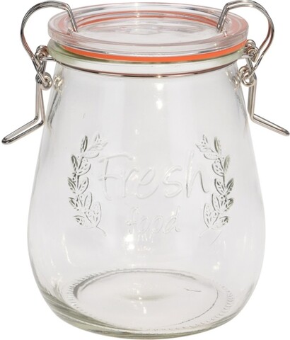 Befőttesüveg fedővel 500 ml, 11.7x14.5 cm, üveg